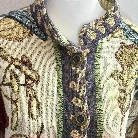 Sugar Street Weavers Vintage Tapestry Woven Jacket Size M Autumn Fall Aesthetic - Picture 9 of 9